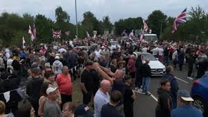 Hundreds of protesters gather at asylum hotel in Norwich area