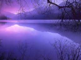 Purple Sky Mor Manzara Resim