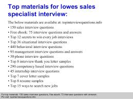 Free, fast and easy way find cabinet jobs of 1.500.000+ current vacancies in usa and abroad. Lowes Sales Specialist Interview Questions And Answers