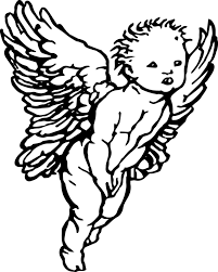 Romantic colouring page featuring a couple. Vintage Valentine S Day Cherub Coloring Page Drawings Coloring Pages Vintage Valentines