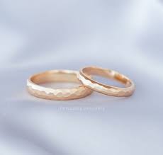 Modern Farkli Rose Altin Geometrik Petek Desenli Alyans Zarif Alyans Modeli Modern Hand Crafted Rose Gold Weddi Alyans Dugun Gruplari Klasik Nisan Yuzukleri