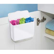 Shop bathroom cabinet & under sink storage at the container store. Idesign Una Large Plastic Tampon Holder With Lid For Bathroom Over The Cabinet Or Over The Toilet Tank Storage For Feminine Hygiene Products Sanitary Napkins Pads 7 X 5 X 7 White Buy Online At