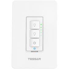 Easily turn the lights on and off with the paddle switch. Tessan Std02 3 Way Smart Dimmer Switch White Std02 B H Photo