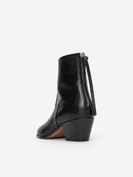 Stiefelette aus Leder – Schwarz – Damen – ARKET DE