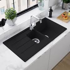Please 'view' the colours listed below for prices. Astini Elmo 150 1 5 Bowl Granite Nero Black Reversible Kitchen Sink Waste