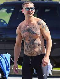 Shia labeouf | шайа лабаф. Shia Labeouf Got A Huge Chest Tattoo For His Role In The Tax Collector People Com