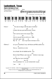 Back to black lyrics chords. Luckenbach Texas Back To The Basics Of Love Piano Chords Lyrics
