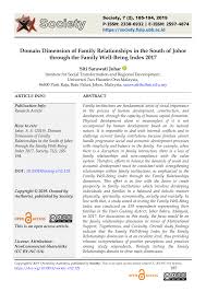 Jul 03, 2021 · ziarah tersebut adalah sempena program inspirasi prihatin sumbangan yayasan pembangunan ekonomi islam malaysia (yapeim) foodbank. Pdf Domain Dimension Of Family Relationships In The South Of Johor Through The Family Well Being Index 2017