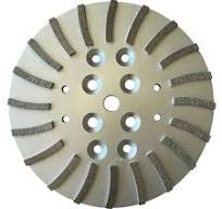 EDiamondTools 10 in. Diamond Grinding Disc Plate for Edco, MK, Husqvarna,  and Blastrac Floor Grinders, 20 Turbo Segments, #30/40 Grit GHS1020C30