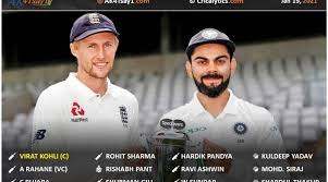 The england cricket team will tour india from february to march 2021 to play 4 test matches, 3 one day international (odi) and 5 t20 international (t20i). India Vs England 2021 Bcci Announces The Official Test Squad