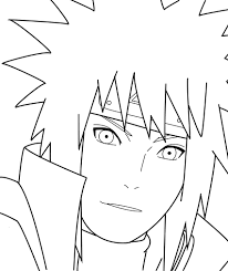 Coloring page outline of cartoon girl feeding a squirrel. Minato Chapter 440 Lineart By Boutassai On Deviantart