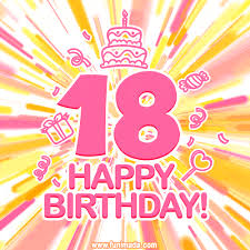 See all gifts by recipient women men couples family teens kids by price under $25 under $50 under $75 under $100 by interest. Happy 18th Birthday Animated Gifs Download On Funimada Com