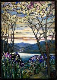 Designed By Louis Comfort Tiffany Magnolias And Irises American The Met Glass Window Art Tiffany Stained Glass Stained Glass Art