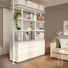 Elvarli 3 Sections White Width 70 1 8 Ikea Ikea Room Divider Room Divider Walls Room Divider Bookcase