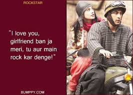 Bollywoodposter Movieposter Minimalposter Moviedialogues Rockstar Bollywood Quotes Catchy Lines Movie Dialogues Meri bebasi ka bayaan hai. bollywood quotes catchy lines movie