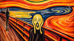 La Pintura De Gritos De Edvard Munch Está Retratada En Un Estilo Único Por  Arto Ero, Combinando Instalaciones De Texto Y Emoji Con Elementos De Cómics  De Terror Descarnados. Esta Obra De