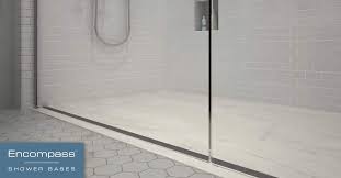 Most shower pans are acrylic or fiberglass and can be installed by following a installing a shower pan requires basic home repair tools and some specialty items available at most home retailers. Custom Shower Base Walk In Shower Base Encompass Shower Bases