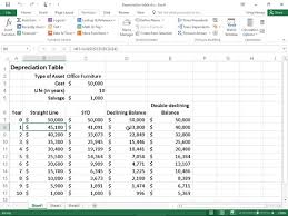 how to use depreciation functions in excel 2016 dummies