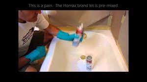 Using the right paint is very important. Re Enamel Bathtub Using The Magic Kit Review Youtube
