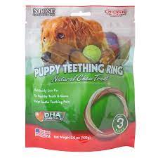 This puppy teething toy promotes positive play and chewing habits from with savory chicken flavor throughout, pups will stay occupied and happy. N Bone Puppy Teething Ring Petsmart Teeth Poster