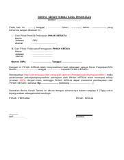 Bast Hasil Pekerjan Jasa Konsultan Penyedia Ke Ppk Docx Berita Serah Terima Hasil Pekerjaan Nomor Pada Hari Ini Tanggal Bulan Tahun Yang Bertanda Course Hero