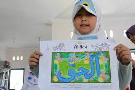 Gambar kaligrafi untuk diwarnai anak tk cikimm com. Mewarnai Kaligrafi Untuk Anak Tk Cikimm Com