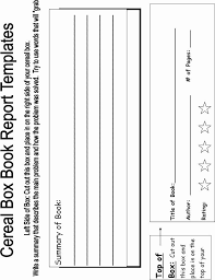 Printable Cereal Box Book Report Template With Images Cereal Box Book Report Book Report Templates Book Box