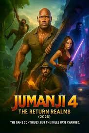 🎬 JUMANJI 4 (2026) Genre: Action | Adventure | Comedy | Fantasy Starring: Dwayne Johnson, Kevin Hart, Karen Gillan, Jack Black 🌍 Synopsis: In Jumanji 4 (2026), the beloved team returns for