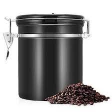 12 34 Coffee Container Airtight For Ground Whole Beans Stainless Steel Vacuum Sealer Coffee Container Storage Canisters Coffee Beans