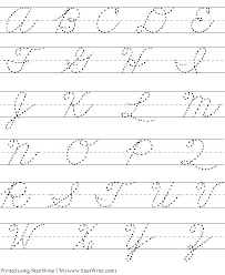 Lowercase Cursive Worksheets Preschool Printable Letter