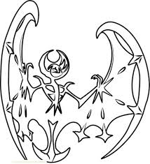 Lunala Pokemon Sun And Moon Kids Coloring Page Pokemon Butterfly Tattoo Coloring Pages