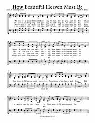 Free Choir Sheet Music How Beautiful Heaven Must Be By Mrs A S Bridgewater And Andy P Bland Key Of Eb F G Hymn Sheet Music Heaven Music Sheet Music
