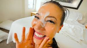 Asian beauty Kalina Ryu gets a facial