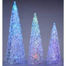 Maybe you would like to learn more about one of these? Set Of 3 Colour Changing Acrylic Ice Cube Christmas Trees With Led Lights Costco Uk