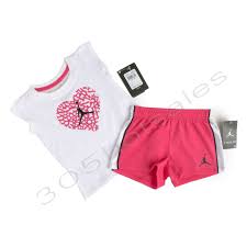 40 Nike Air Jordan Toddler Girl S Outfit Set Short And Shirt Top White Pink New Girl Outfits Toddler Girl Outfit Jordan Outfits