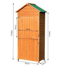 Small Wooden Garden Storage Shed Outsunny 90 X 50cm Garden Shed Wood Tool Kit Storage Shelves Door Garden Tool Storage Garden Tool Shed Wooden Garden Storage