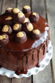 Ultimate Triple Layer Chocolate Bourbon Peanut Butter Buckeye Cake Recipe Peanut Butter Recipes Buckeye Cake Peanut Butter Buckeyes
