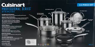 Cuisinart 11 piece stainless steel cookware set. Cuisinart 11 Piece Professional Stainless Cookware Set Cookware Pots Pans
