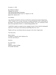Documents similar to sample application letter for ojt. Letter Of Application Vin2 Electronic Engineering Engineering