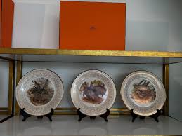 SOLD*** Set of 6 Gorham Collector plates by Don Whitlatch, Long-eared owl,  Saw-whet owls, Eastern bluebirds, American woodcock, Ruffled grouse,  Bob-white quail Dimensions ~ 10 3/4”D each Price ~ $60.00 set of