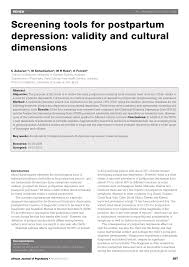 Learn about the effectiveness of the edinburgh postpartum depression scale. Pdf Screening Tools For Postpartum Depression Validity And Cultural Dimensions