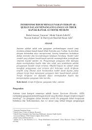 Demikian artikel mengenai 15 ayat al qur'an tentang kematian beserta penjelasannya, dari berbagai ayat tersebut tentu kita menjad lebih menyadari bahwa hidup hanya sementara, kita smeua akan mengalami kematian, apa yang telah kita perbuat selama umur yang telah berjalan ini, apa saja dosa dosa baik kepada allah ataupun sesama makhluk nya. Pdf Intervensi Tidur Menggunakan Terapi Al Quran Dalam Menangani Gangguan Tidur Kanak Kanak Autistik Muslim