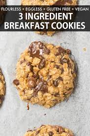 Banana oatmeal chocolate chip cookies. 3 Ingredient Oatmeal Breakfast Cookies Vegan Gluten Free The Big Man S World