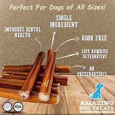 The manufacturers dry, drain, and flavor pizzles before placing them on the market for your dog's enjoyment. 4 6 Inch Bubbles Bully Sticks Amazing Dog Treats