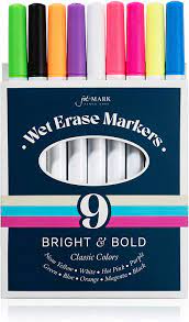 Download Amazon Com Jot Mark Wet Erase Markers Bright Colors For Writing Safely On Glass Windows Plastic Containers And Transparent Overlays Office Products