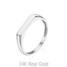 Signet rings differ from most other ring styles. Ring In 14k White Gold Signet Youme Offers A Range Of 14k Gold Jewelry For Babies Kids Girls And Women At Attractive Prices Free Worldwide Shipping Order Online
