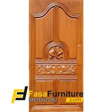 Pintu solid minimalis motif bata bahan kayu mahoni tebal pintu 3,7cm l 80cm t 200cm nat sloting bit 8mm motif bata panjang. Model Daun Pintu Kamar Ff 235 Fasa Furniture Jepara Fasa Furniture Jepara