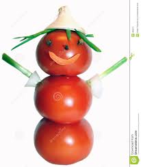 Tomatoes and onions person stock photo. Image of fruit - 495572