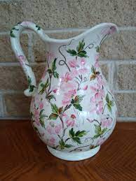 Beautiful hand crafted pewter pitcher. Vintage Ceramic Pitcher With Hand Painted Floral Design Etsy Ceramic Pitcher Vintage Ceramic Floral Painting