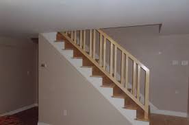 Maybe you would like to learn more about one of these? This Basement Stair Situation Required A Stair Rail That Can Be Removed So Big Items Can Be Carried Downstai Diy Stair Railing Basement Renovations Diy Stairs